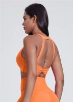 SHINBENE-Sujetador deportivo con giro frontal y trasero, sostén largo para entrenamiento de Yoga, Top corto sin mangas para Yoga - details 2