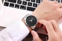 Premium lujo 2018 cuarzo creativo Vogue rojo y negro banda de acero inoxidable hombres de negocios relojes de primeras marcas De Luxo impermeable Dropshipping - details 15
