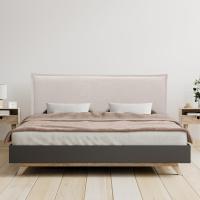 Cabecero de Lino Natural Liso con Ribete Cabezal Tapizado Cama Dormitorio Moderno Top Trending (Beige, 160cm (Camas 150/160)) - details 0