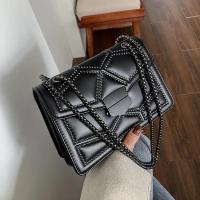 Bolso de hombro Retro con cadena y remaches para mujer, bandolera cuadrada pequeña a la moda de cuero PU con tapa, bolso de diseñador - details 26