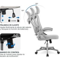 Silla de Oficina Ergonómica Silla Reposabrazo Ajustable Silla Oficina Trabajo con Reposacabeza Silla Giratoria Rosa - details 12