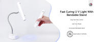 Lámpara de mano inalámbrica recargable con soporte magnético flexible, Mini secador de uñas LED, luz U V para Nails-9W - details 4