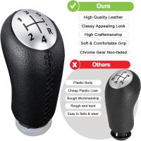 Palanca de Cambios Manual de 5 Velocidades Negro Cuero Adaptador Incluido - details 2