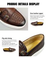 Otoño nuevas de cuero antideslizantes zapatos sociales, moda versátil de estilista británico, zapatos formales de boda Oxford para hombres - details 8