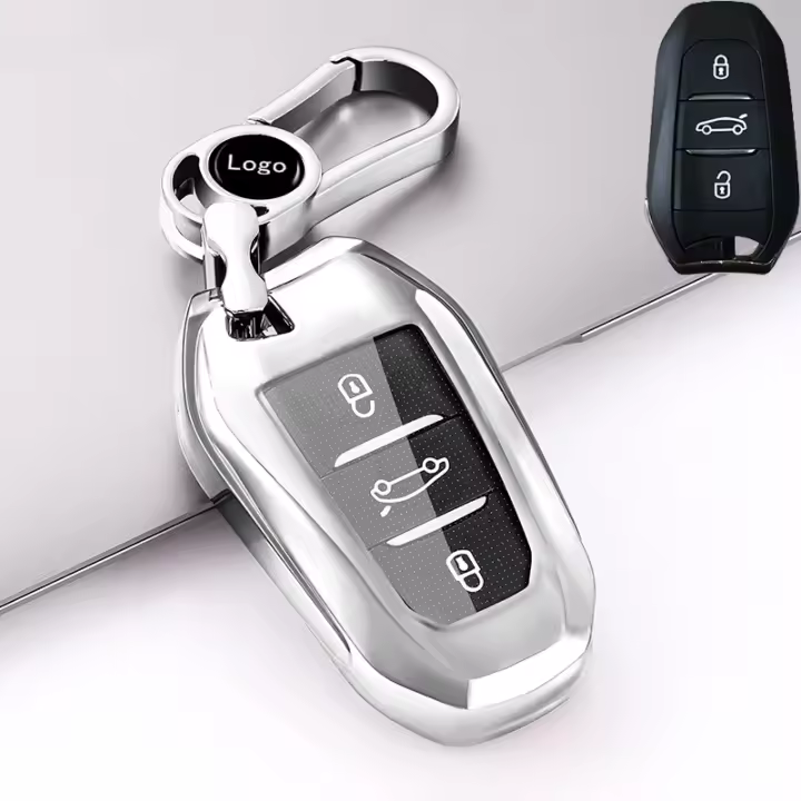 Funda de TPU para llavero de coche, carcasa con 3 botones para Peugeot 308, 408, 508, 2008, 3008, 4008, 5008 - 1