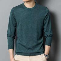 Jersey informal de manga larga con cuello redondo y parte inferior ajustada para hombre, suéter, suéter para hombre - details 3