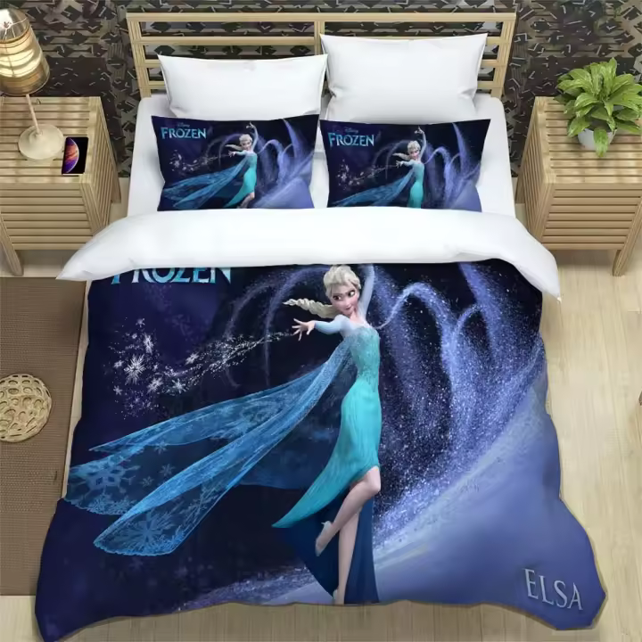 Juego de Ropa de Cama Congelada de Tres Piezas Decoración de Dormitorio para Niños - 1