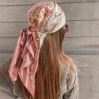 Pañuelo de seda 90 × 90 cm, pañuelo de mujer, pañuelo de pelo de todas las estaciones, hijab, pañuelo de mujer - details 0