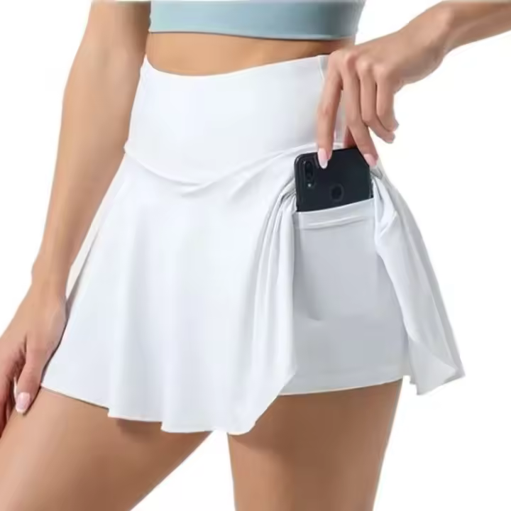 Nuevo Faldas de mujer con bolsillos, falda deportiva plisada de cintura alta para tenis, ropa - 1