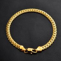 Pulsera de Serpiente de Oro de 18K Unisex, Ancho de 5MM, Regalo de Fiesta de Boda de 20CM - details 2