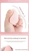 Juego de 4 esponjas de maquillaje en forma de huevo, ultrasuaves y absorbentes, para uso seco y húmedo, no absorben la caca, paquete Ca - details 2