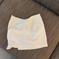 Falda corta de verano para mujer estilo irregular con lazo pantalones de mezclilla de moda - details 27