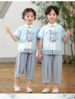 Disfraz Tang, conjunto chino para niños, estilo veraniego, Hanfu mejorado de estilo antiguo para niñas, recitación de Guzheng del Día del Niño - details 13