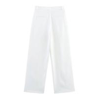 - Conjunto de oficina informal a juego para mujer, conjunto de pantalones largos y camisola de dos piezas con patrón sólido - details 7