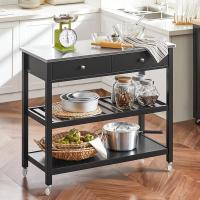 FKW47-W Carrito de Servir Carrito Auxiliar Cocina estantería de Cocina Carrito de Cocina móvil 100 x 92 x 45 cm Blanco ES - details 12