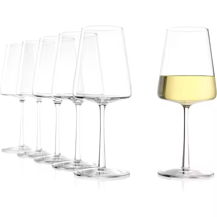 Copas de Vino Blanco Power Set de 6, 400 ml Copas Modernas para Maxima Aromatización - 1