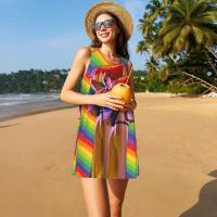 Vestido veraniego suelto personalizado H-Fine e Album S-Styles con estampado de bolsillo, vestido sin mangas para mujer para vacaciones en la playa - details 149