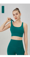 ZHUMU GYM Deportiva Prenda Sujetador de Yoga Cruzado de Espalda A Prueba de Golpes Fitness para Mujeres Tops de Crop de Nylon y Spandex - details 11