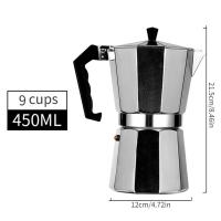 Tetera de aluminio para el hogar, equipo de vajilla italiana octogonal, Moka, café, té, oficina, hogar, viaje, Camping al aire libre - details 14