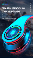 Auriculares inalámbricos B39 con luces LED de colores, audífonos con Bluetooth, tarjeta TF, AUX, cable de reproducción, estéreo de graves HiFi plegable, música - details 5