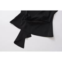 OUWU Elegante Corset de Satén de Color Puro con Cuello Doblado para Mujer - details 8