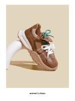 Zapatillas de Entrenamiento Retro para Mujer 2025 Primavera Estilo Alemano Versátil con Aumento de Altura Interior de Cordones de Cuero Suave - details 2