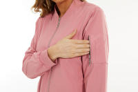 MAGCOMSEN-chaquetas Bomber para mujer, chaqueta informal con cremallera, abrigo cortavientos impermeable, prendas de vestir con 3 bolsillos, otoño - details 9