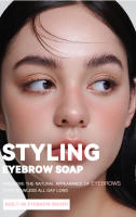 Maquillaje Bvg Juego de crema para cejas Crema transparente e impermeable para decoración de cejas Jabón para cejas - details 4