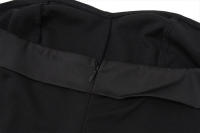 BUNO-Vestido liso con hombros descubiertos, sin espalda, sin mangas, con cremallera, Mini vestido elegante de moda ajustado, vestidos de fiesta de noche de otoño - details 22