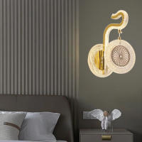 [1 año de garantía] Lámpara de pared de cristal creativa TOMAX moderna y sencilla para dormitorio, cama, pasillo, TV, fondo, luz de pared - details 4