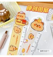 Capybara-conjunto de reglas de dibujos animados Kawaii para estudiantes, papelería, transportador triangular, regalos para niños, 2024 - details 5