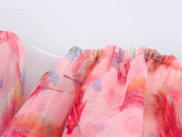 OUWU- Blusas Elegantes Y Juveniles Para Mujer, Blusa Bohemia De Manga Larga Con Hombros Descubiertos, Tops Informales Con Estampado Floral Hinchado - details 3