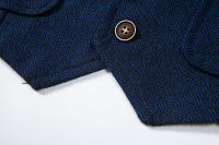 Chaleco de Tweed Grueso de Moda Retro para Hombres Chaleco de Fiesta de Ocio Casual Británico con Múltiples Bolsillos - details 15