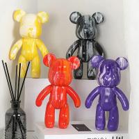 DIY Painting White Embryo Fluid Plastic Hand Painting Violence Bear Toy Model Doll Parent-child Building Block Bear Doll Gift - details 7