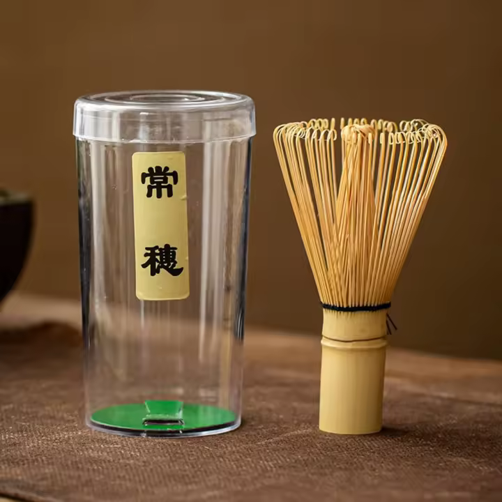 Juego de té japonés Matcha, herramientas de té Matcha, batidor de polvo de té Matcha, accesorios de bambú, cepillo de bambú, útil, 80 flecos - 1