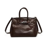 Bolso de mano de platino portátil con para viajeros patrón de cocodrilo, práctico bolso de mensajero Kelly - details 0