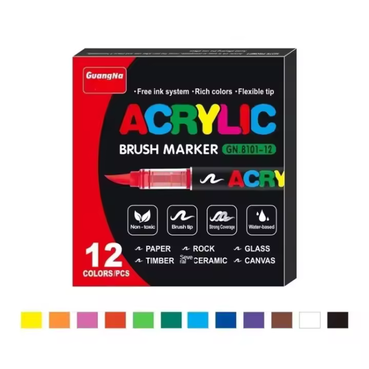 Plumas de Pintura Acrílica para Pintura de Roca Marcadores de Pincel de Alta Calidad para Bricolaje DIY de Regalos de Navidad - 1