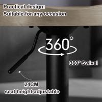 Taburete de Madera Industrial Ajustable de Altura Giratorio de 360° con Patas - details 4
