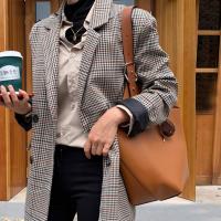 Elegante y simple nicho bolso de mujer bolso del cubo, bolso oblicuo del palmo del hombro del viaje de gran capacidad - details 4