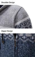 Chaqueta cálida de otoño e invierno para hombre, cárdigan de punto con capucha y chaqueta de algodón polar - details 15