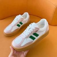 Zapatos para caminar tenis de suela gruesa cómodos de cuero sintético informales con cordones - details 0