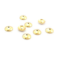 20 piezas 3MM 4MM 6MM 8MM 10MM 12MM 18K Color oro latón cuentas brillantes tapas suministros de joyería de alta calidad accesorios - details 28