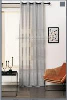 Cortinas de lino poliéster con líneas horizontales en la parte inferior. Con diseño nvas 150x260. Decoración del hogar y la oficina. - details 5