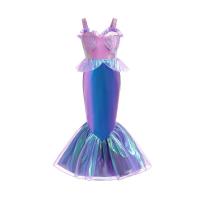 AmyStylish Niñas Princesa Sirena Ariel Cosplay Halloween Fiesta de Cumpleaños Verano Playa Vacaciones Vestido - details 25