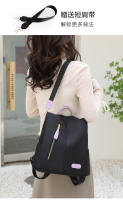 Mochila antirrobo negra para mujer, morral sencillo a la moda, informal, pequeña, impermeable, para viaje - details 18