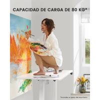 Escritorio Elevable Eléctrico Mesa Ajustable en Altura 120x60 cm Mesa de Oficina con Panel Inteligente de 4 Memorias Escritorio con Gancho para Mochila y Tablero Ensamblaje (Marrón Vintage) - details 14
