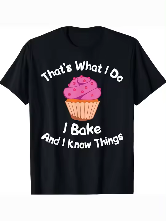 Camiseta de Bakeo Suave y Cómoda Cuello Redondo Manga Corta Material de Algodón Regalo de Papá - 1