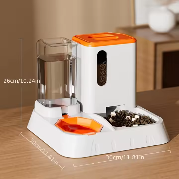 Alimentador automático para gatos, cuenco para gatos 2 en 1, cuenco de comida para gatos de autoservicio, dispensador de comida - 1