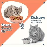 Bolsas de Comida para Gatos Paquete de 4, 13.97cm, Platos de Alimentación y Agua de Plástico PP Antideslizantes Ideal para Gatos, Callitos, y Gatos de Patas Cortas - details 6