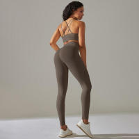 Conjunto de Yoga Sin Costuras para Mujeres Chaleco de Entrenamiento, Pantalones, Sujetador, Shorts de Gimnasio, Leggings de Correr de Cintura Alta Conjuntos Deportivos - details 25